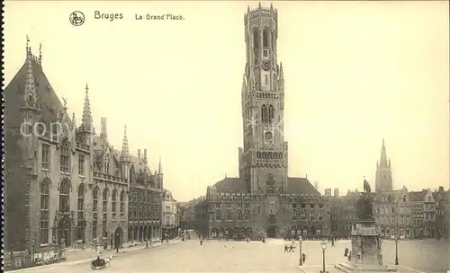 Bruges Flandre La Grande Place Belfroi Monument Kat. 