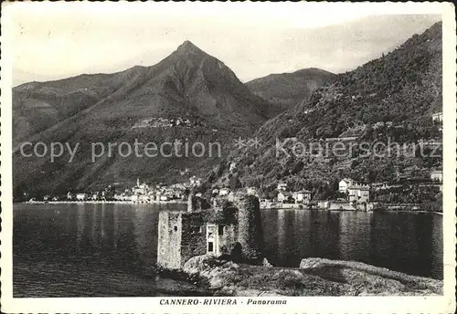 Cannero Riviera Lago Maggiore Panorama Kat. 