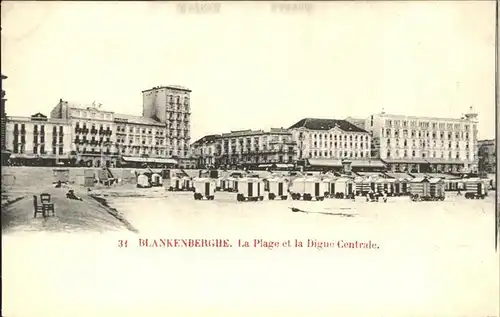 Blankenberghe La Plage et la Digue Centrale /  /