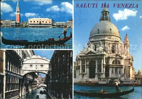 Venezia Venedig Gondola Canale Chiesa dela Salute Kat. 