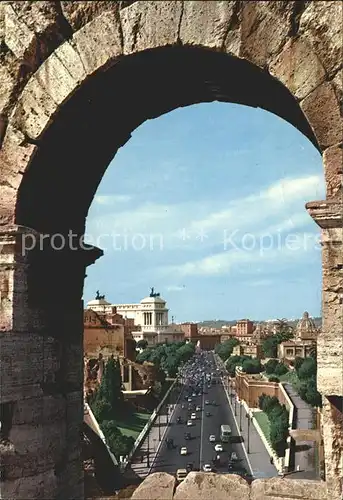 Roma Rom Via dei Fori Imperiali dal Colosseo Kat. 
