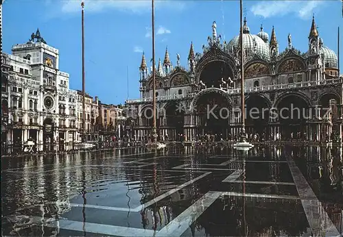Venezia Venedig Basilica di San Marco acqua alta Kat. 