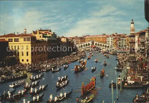 Venezia Venedig Canal Grande Regata Gondola Kat. 