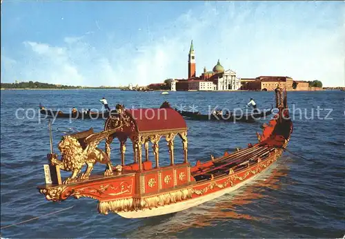 Venezia Venedig Isola di S. Giorgio mit Gondel Kat. 
