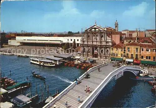 Venezia Venedig La Ferrovia e Ponte degli Scalzi Bahnhof Bruecke Kat. 