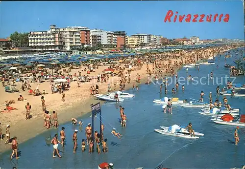 Rivazzurra di Rimini Spiaggia e Alberghi visit dal mare Strand Hotels Kat. 
