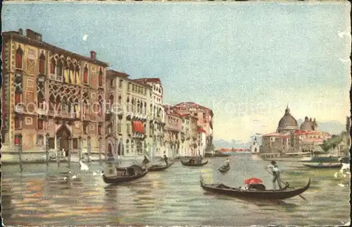 Venezia Venedig Canale Grande Kuenstlerkarte Kat. 