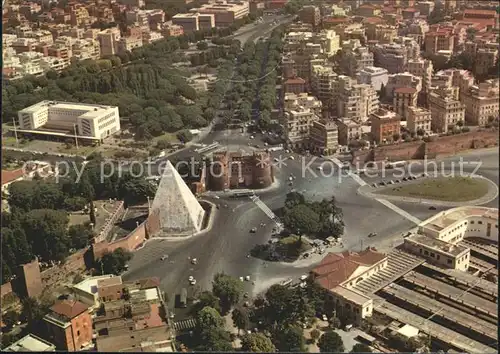 Roma Rom Piramide di Caio Cestio e Porta San Paolo veduta aerea Kat. 