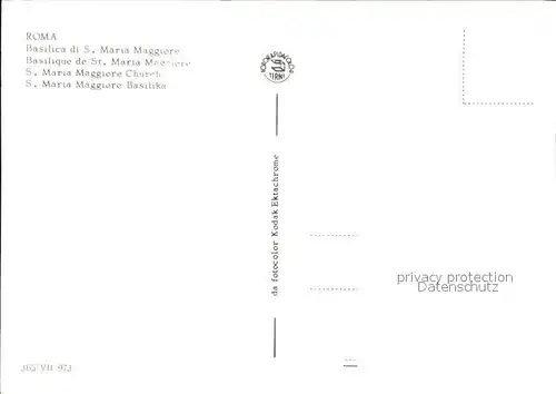 Roma Rom Basilica di Santa Maria Maggiore Kat. 
