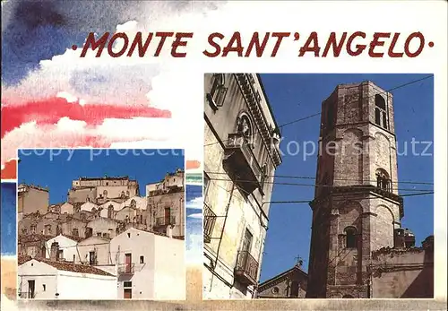 Monte Sant Angelo Campanile Basilica San Michele Arcangelo Glockenturm Basilika Kat. 