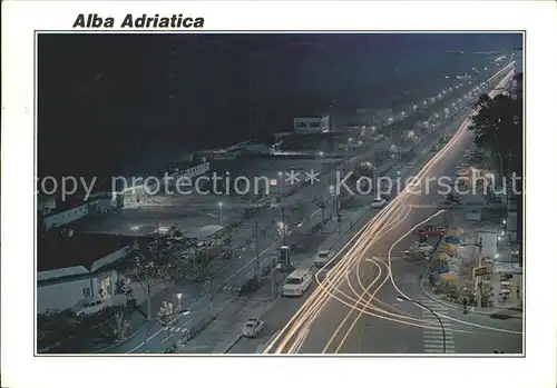 Alba Adriatica Lungomare Uferstrasse Nachtaufnahme Kat. 