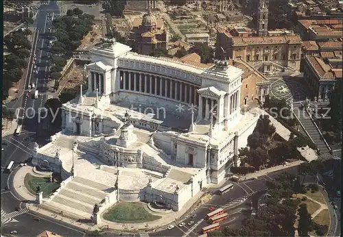 Roma Rom Altare della Patria e Campidoglio Altar des Vaterlandes Kapitol Nationaldenkmal Fliegeraufnahme Kat. 