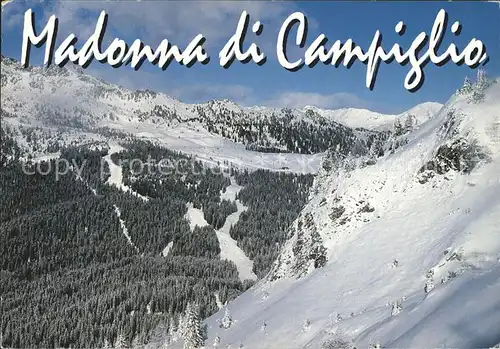 Madonna di Campiglio vista dal M Spinale Dolomiti di Brenta Wintersportplatz Dolomiten Kat. 