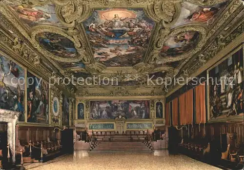 Venezia Venedig Palazzo Ducale Senato Dogenpalast Saal Wandgemaelde Deckenmalerei Kat. 