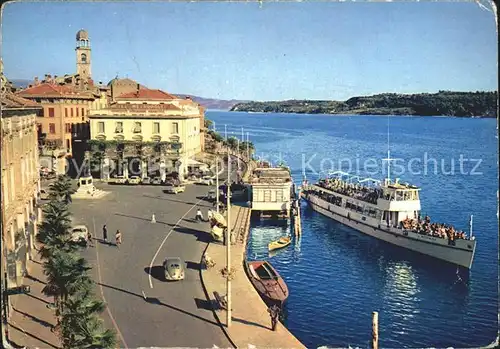 Salo Lago di Garda Schiffsanlegestelle mit Schiff  Kat. 