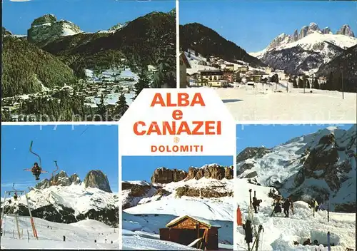 Canazei Suedtirol Alba e Canazei Total Sessellift Skipiste Kat. 