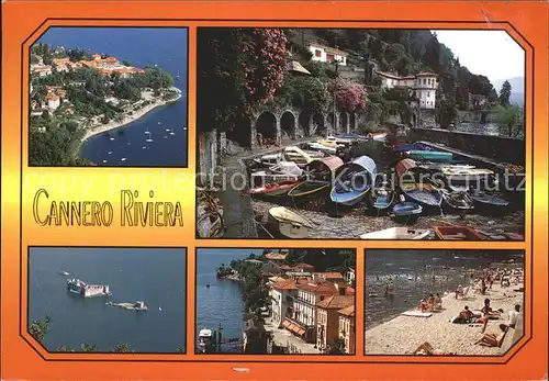 Cannero Riviera Lago Maggiore Hafen Insel Strand Kat. 