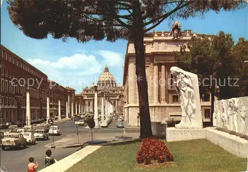 Roma Rom Via della Conciliazione Basilica San Pietro Monumento Santa Caterina da Siene Petersdom Denkmal Kat. 