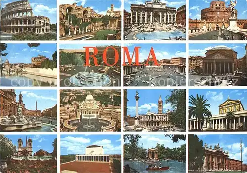 Roma Rom Stadtansichten Ruine Brunnen Theater  Kat. 