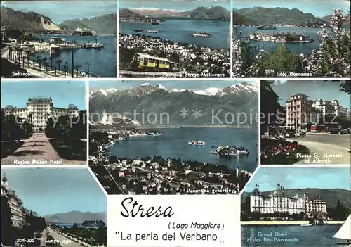 Stresa Lago Maggiore Piazza G. Marconi ed Alberghi Imbarcadero Regina Palace Hotel Lungo Lago