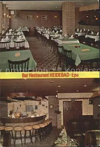 Epe Gelderland Bar Restaurant Heidebad Speisesaal Bar Kat. 