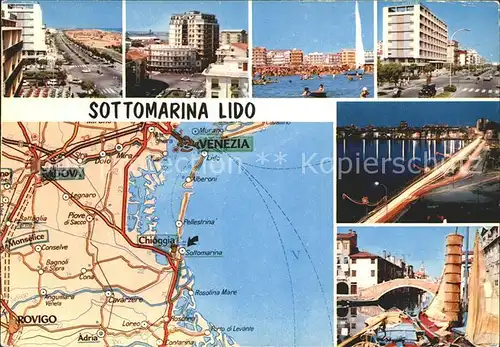 Sottomarina Venezia Landkarte Strand Hotel Kat. 