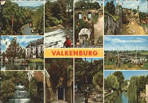 Valkenburg Suedholland Orts und Teilansichten Schloss Ruine Sessellift Kanal Kat. 