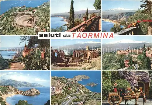 Taormina Sizilien Teilansichten Ruine  Kat. 