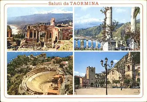 Taormina Sizilien Ruine Teilansicht  Kat. 