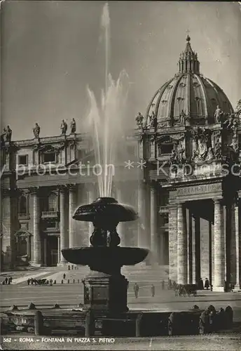 Roma Rom Springbrunnen Piazza San Pietro Kat. 