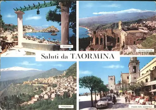 Taormina Sizilien Mazzaro Teatro Greco Piazza San Agostino  Kat. 