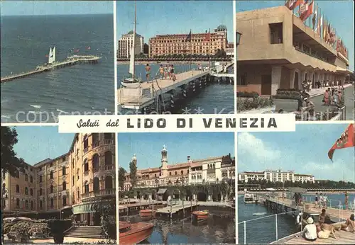 Venezia Venedig Lido Hotel Hungaria P. Boote Kat. 