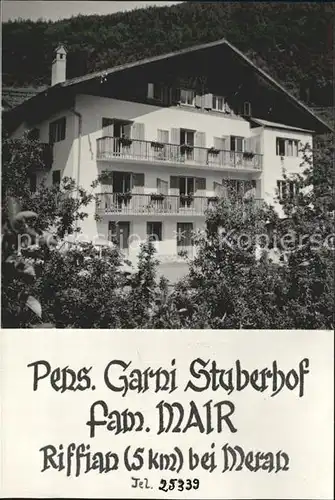 Riffian Meran Pension Garni Stuberhof Kat. 