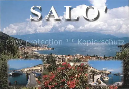 Salo Lago di Garda Hafen Anlegestelle Panorama Kat. 