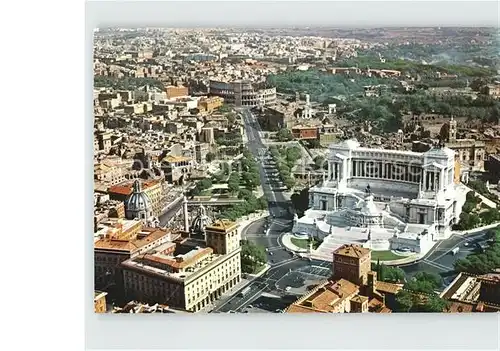 Roma Rom Fliegeraufnahme Piazza Venezia e Colosseo Kat. 