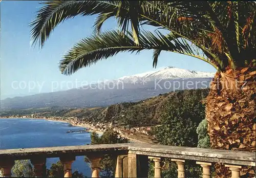 Taormina Sizilien Ansicht von Villa Marzotto Kat. 