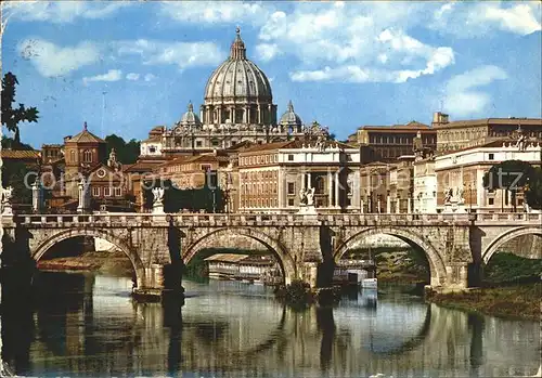 Roma Rom Ponte Sant Angelo e la Cupola di San Pietro Kat. 