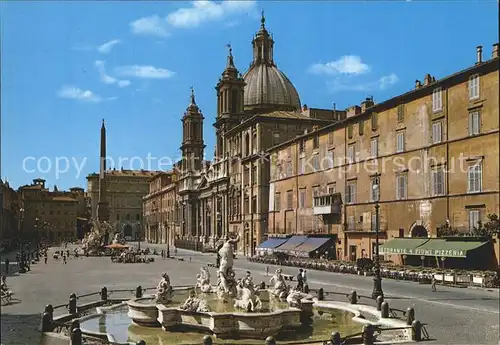 Roma Rom Piazza Navona Navona Platz Brunnen Ristorante 4 Fiumi Kat. 