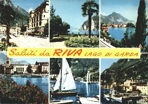 Riva del Garda See Boote Ortsansichten Kat. 