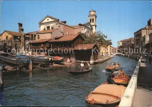 Venezia Venedig Squero S. Trovaso Boote Kat. 