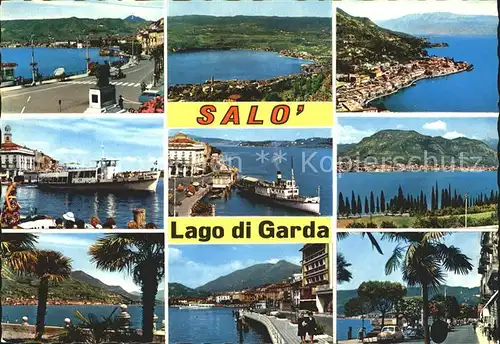 Salo Lago di Garda Schiff Fliegeraufnahme Promenade Kat. 