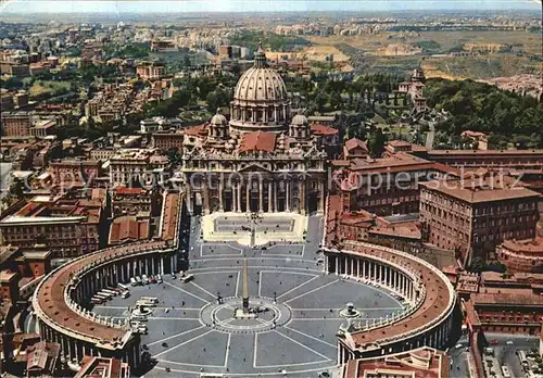 Rom Roma Citta del Vaticano Vatikanstadt Dom Petersplatz Fliegeraufnahme Kat. 