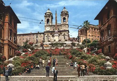 Roma Rom Piazza di Spagna e Trinita dei Monti Spanischer Platz Kirche Kat. 