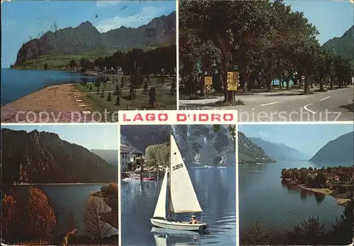 Lago d Idro Segelboot Panorama  Kat. 