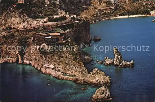 Taormina Sizilien Fliegeraufnahme Hotel Capo Kat. 