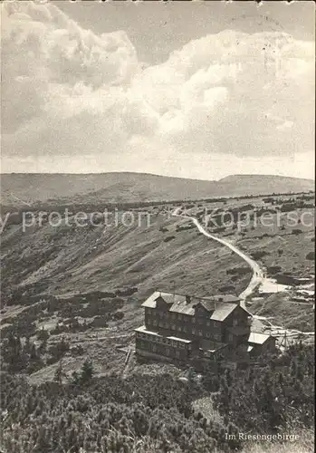 Elbfallbaude Riesengebirge Schlesien Panorama Kat. 