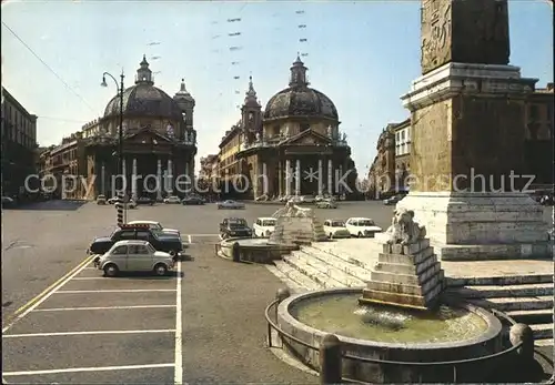 Roma Rom Volksplatz Kirchen Santa Maria dei Miracoli und Santa Maria in Monte Santo Kat. 