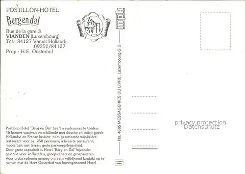Vianden Postillon Hotel Bergendal Terrasse