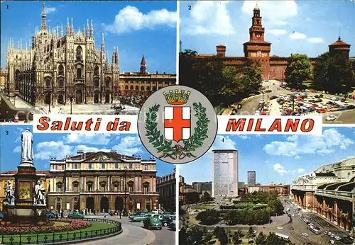 Milano Dom Theater Bahnhof Schloss Kat. Italien