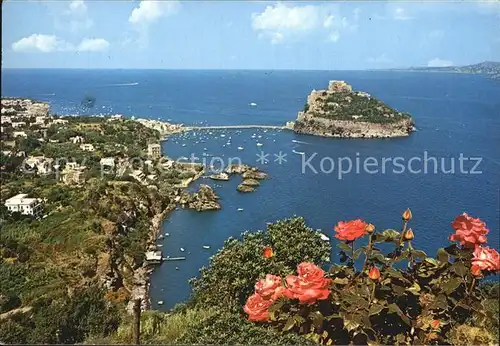 Ischia Insel Schloss Blick von Campagnano Kat. 